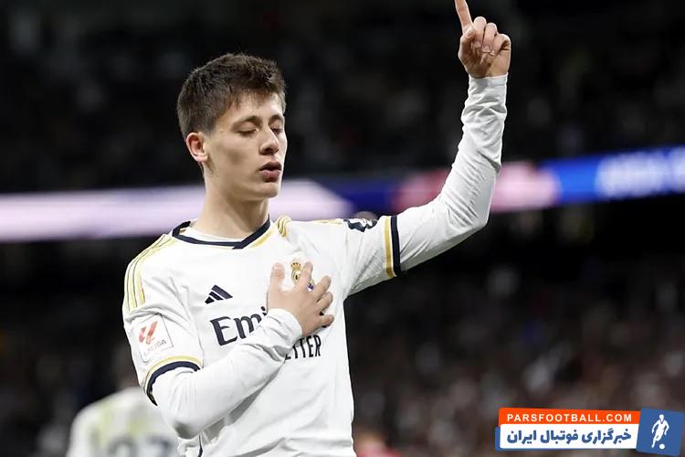 رئال مادرید ؛ خوشحالی خاص آردا گولر پس از گلزنی برابر سلتاویگو برای رئال مادرید