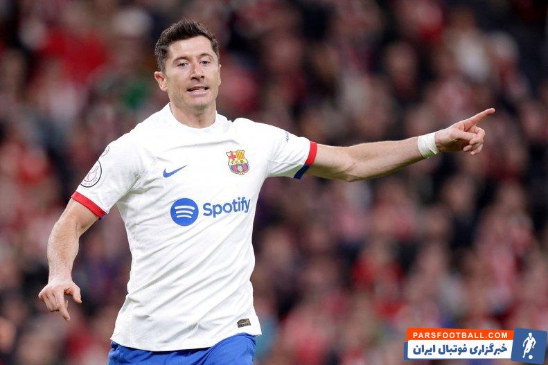 بارسلونا ؛ روبرت لواندوفسکی و ثبت یک شوت به سمت دروازه بیلبائو