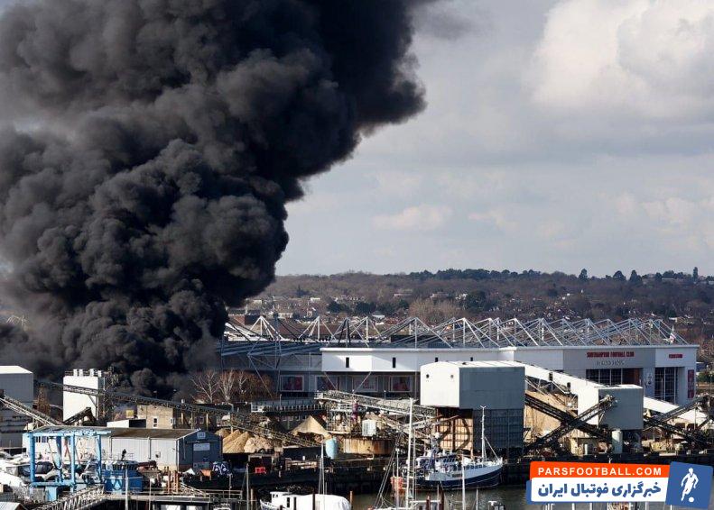 ساوتهمپتون ؛ لغو دیدار ساوتهمپتون و پرستون به خاطر آتش سوزی