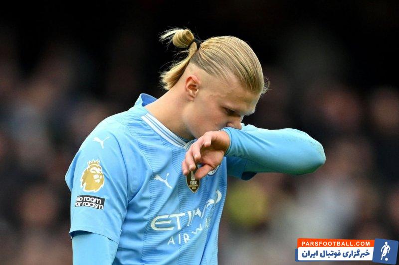 منچستر ؛ موقعیت سوزی ارلینگ هالند جلوی دروازه خالی منچستریونایتد