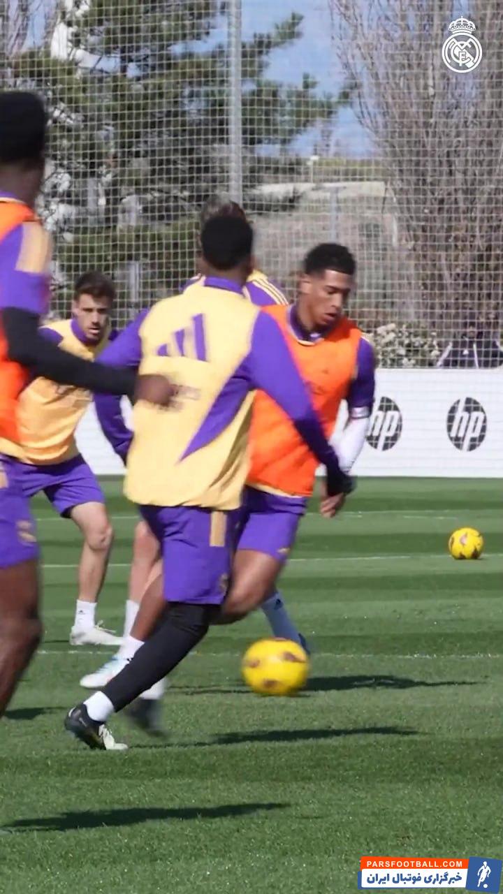 بلینگام ؛ گلزنی بلینگام در تمرین رئال مادرید با حرکت تکنیکی