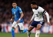 انگلیس ؛ سیلی جود بلینگام به آندریک در دیدار انگلیس برابر برزیل