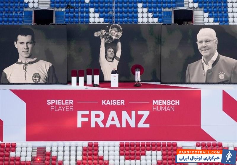 بایرن مونیخ ؛ نصب مجسمه یادبود بکن‌باوئر در محوطه بیرونی ورزشگاه آلیانتس آره‌نا