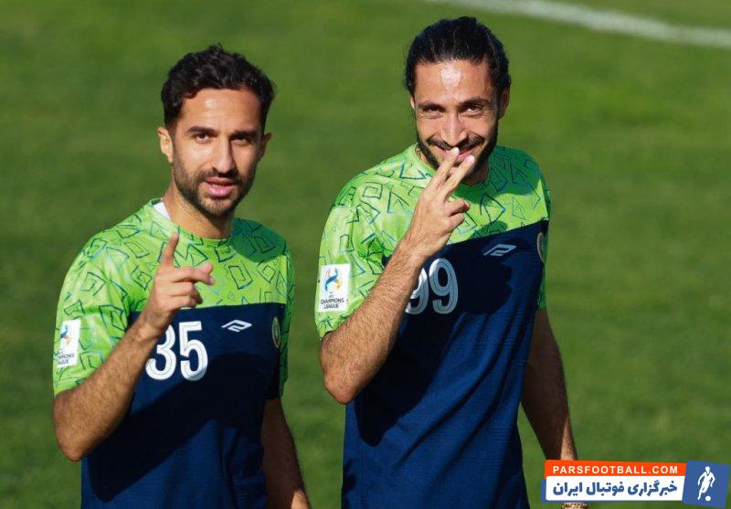 سپاهان ؛ روحیه بالای سیاوش یزدانی و هادی محمدی دو مدافع سپاهان در تمرین