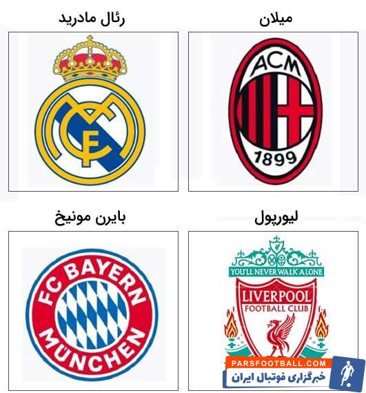 لوگوی باشگاه های اروپایی