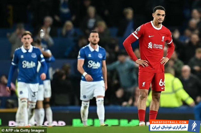 لیورپول ؛ ناراحتی شدید آرنولد، ستاره لیورپول روی نیمکت پس از باخت به اورتون