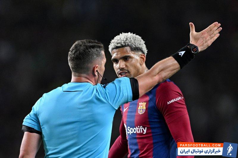 بارسلونا ؛ رونالد آرائوخو : نباید از اشتباهات داوری برای توجیه نتایجمان استفاده کنیم