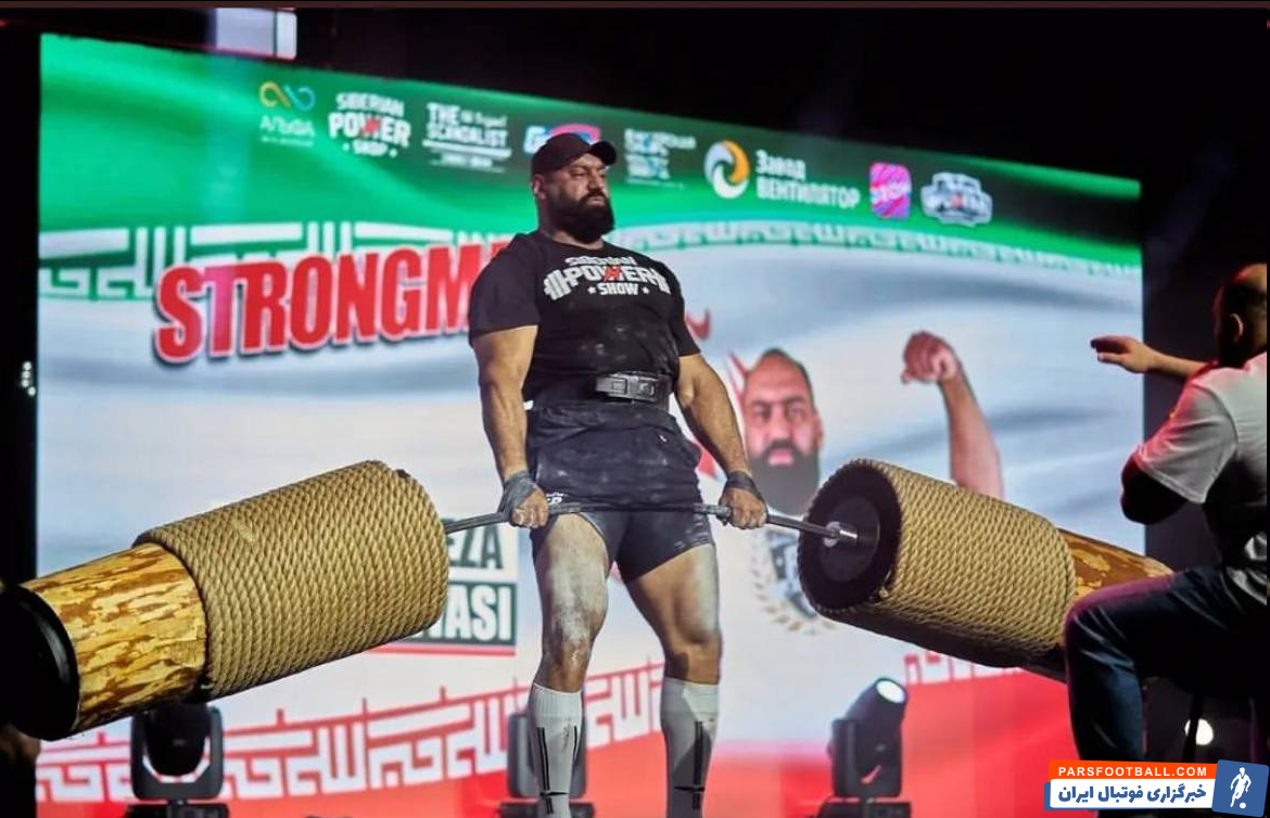 عکس| لحظه سوم شدن مرد آهنین ایرانی در مسابقات روسیه