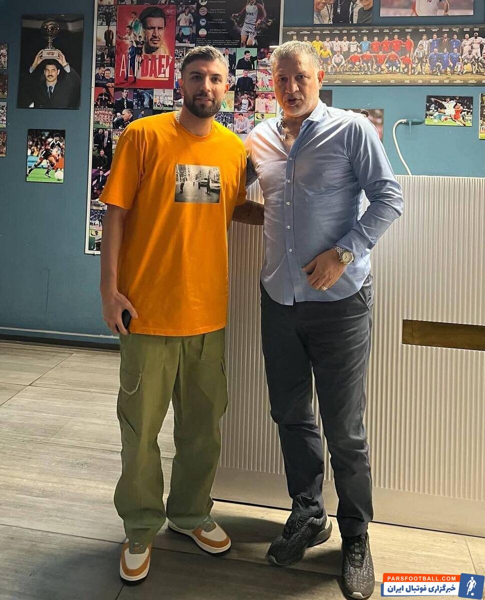 عکس| دیدار علی دایی با پسر کیروش!