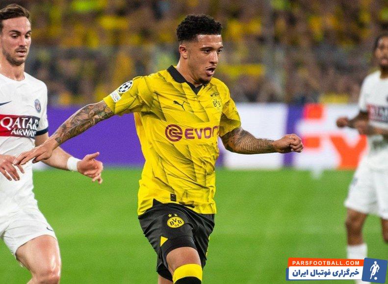 دورتموند ؛ عملکرد درخشان جیدون سانچو در ترکیب دورتموند برابر پاری سن ژرمن