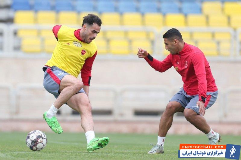 پرسپولیس ؛ اوستون ارونوف با کیت تمرینی شماره ۱۰ در تمرین پرسپولیس