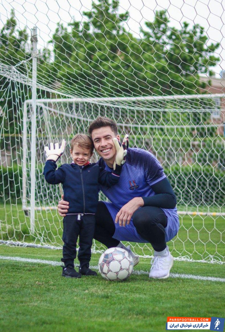 حضور فرزند لوآن پولی در تمرین نساجی مازندران 