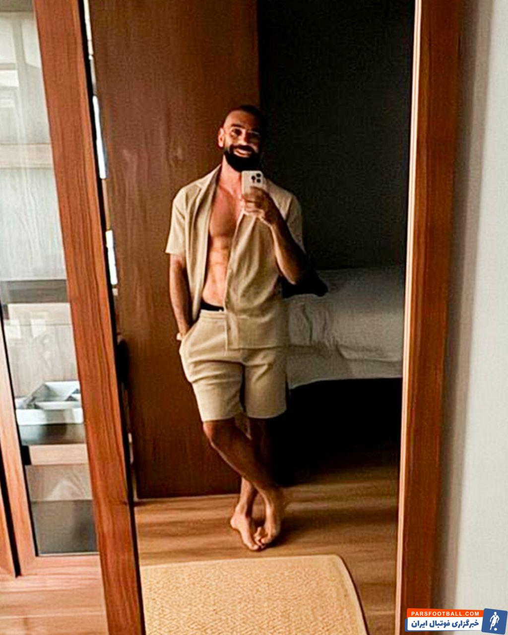 صلاح ؛ محمد صلاح ستاره لیورپول با موهای کوتاه و بدون فر