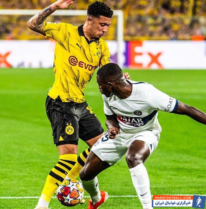 دورتموند ؛ عملکرد درخشان جیدون سانچو در ترکیب دورتموند برابر پاری سن ژرمن