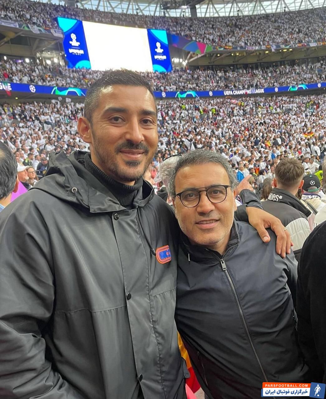 عکس‌| موشک و گوچی تماشاگران فینال لیگ قهرمانان اروپا