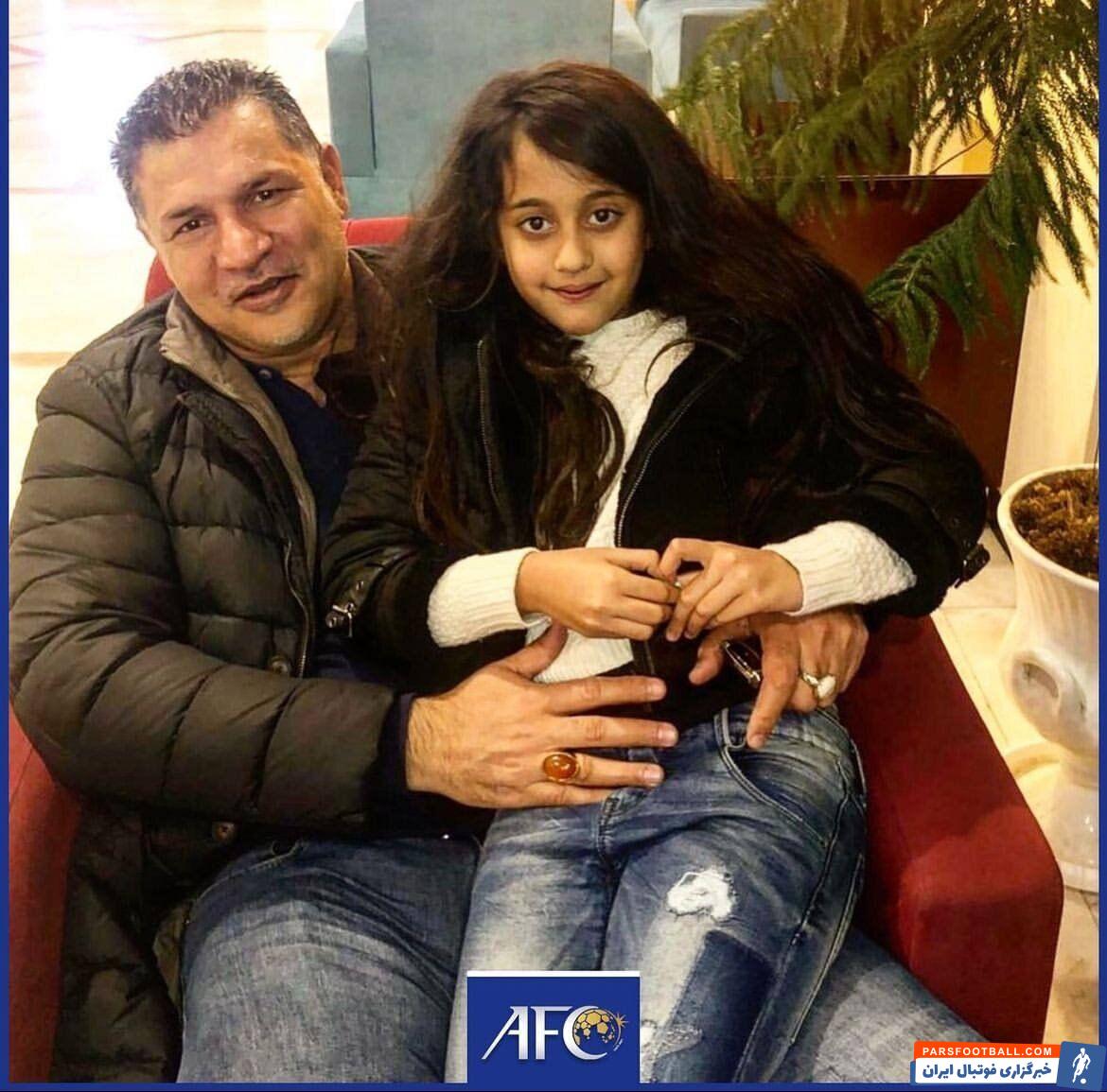 عکس| قاب ۲ نفره علی دایی و دخترش به مناسبت روز پدر