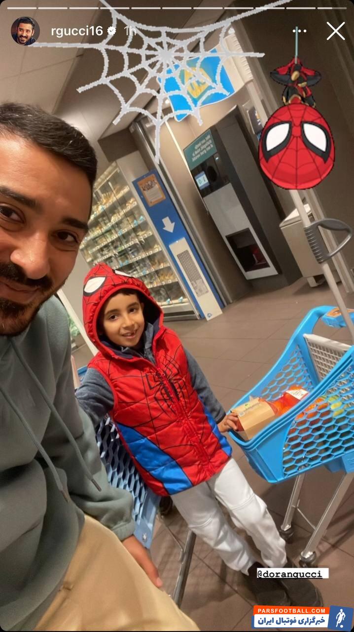 عکس‌| سلفی رضا قوچان‌نژاد با اسپایدرمن!