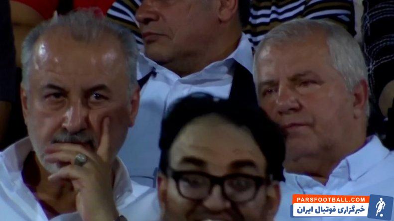 پرسپولیس ؛ چهره نگران و ناراحت علی پروین و رضا درویش در جایگاه وی ای پی