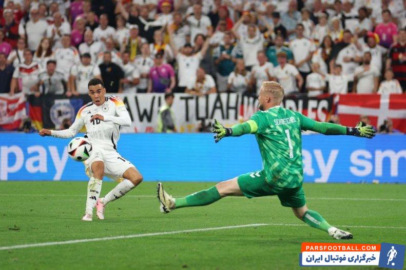 آلمان ؛ بازداشت هوادار آلمانی روی سقف ورزشگاه محل بازی آلمان - دانمارک