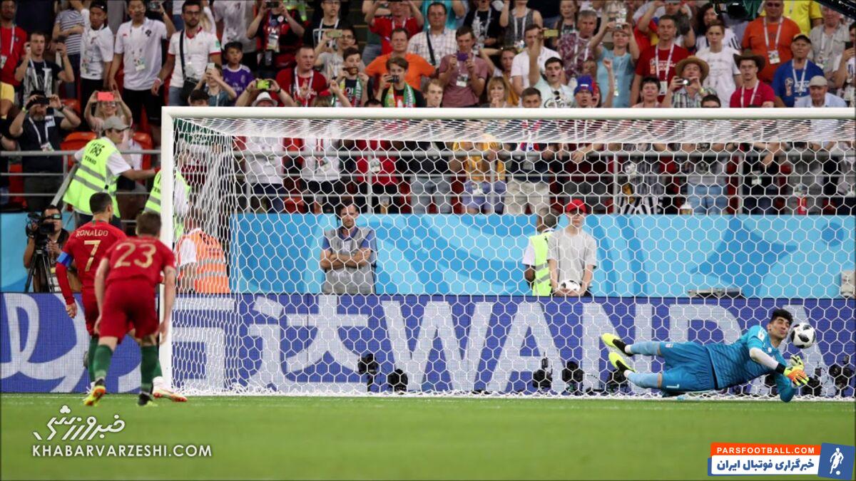 پنالتی کریس رونالدو به بیرانوند