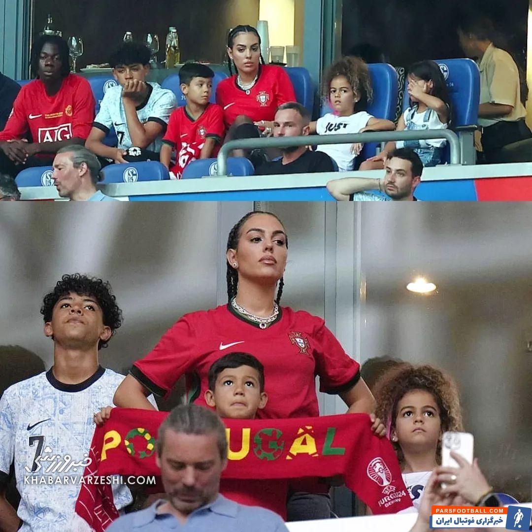 تصاویر| لشکرکشی جورجینا و فرزندانش در شب تلخ رونالدو/ استایل جدید نامزد کریس با لباس پرتغال
