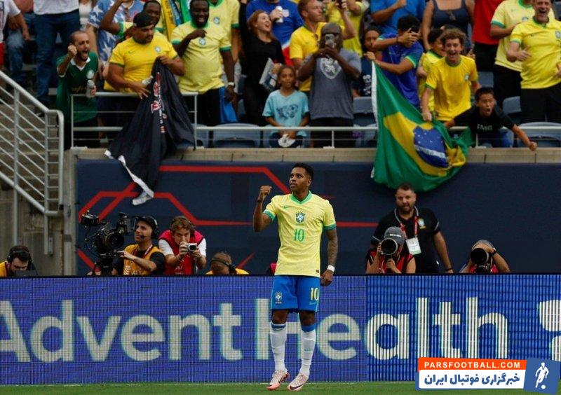 برزیل ؛ رودریگو با شماره 10 برزیل در دیدار دوستانه برابر آمریکا