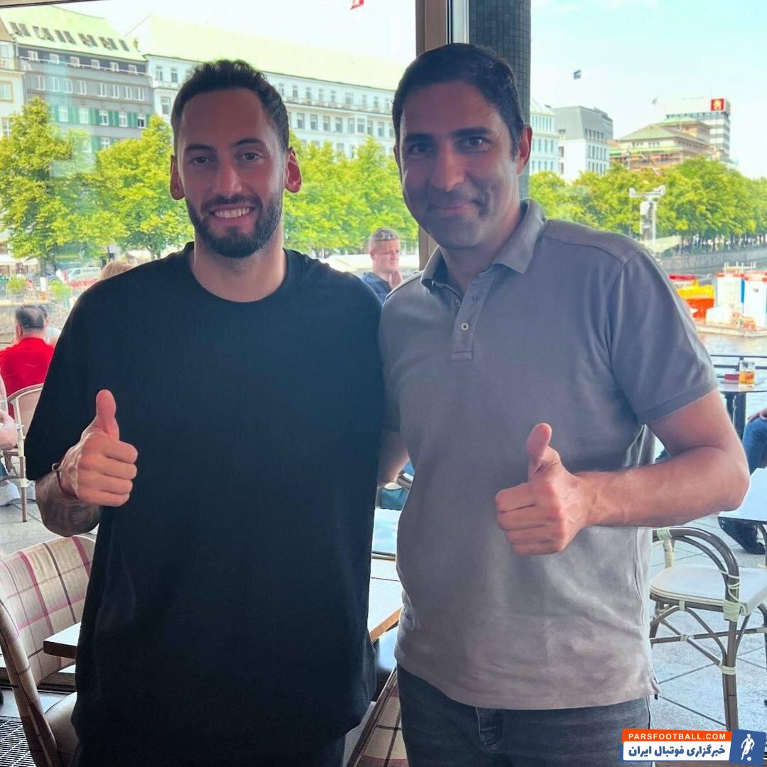 وحید هاشمیان در آلمان با هاکان چالهان اوغلو ستاره یورو 2024 ملاقات کرد