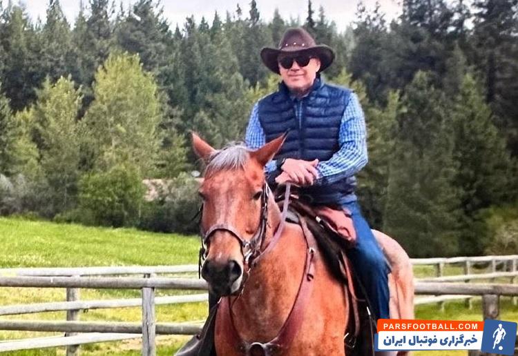 آنچلوتی ؛ کارلو آنچلوتی با لباس کابویی در مونتانا ایالات متحده 