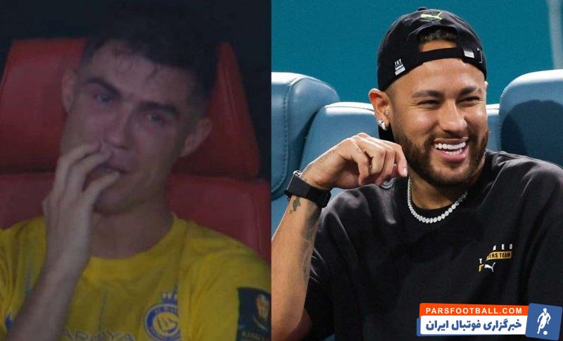 الهلال ؛ نیمار همراه هواداران الهلال شعار مسی، مسی سر داد