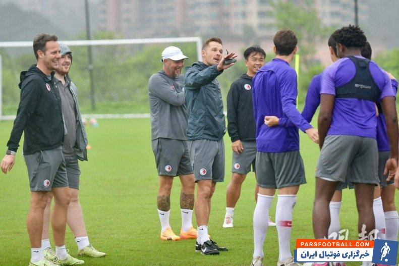 هنگ کنگ ؛ تمرین بازیکنان هنگ کنگ پیش از دیدار برابر تیم ملی ایران