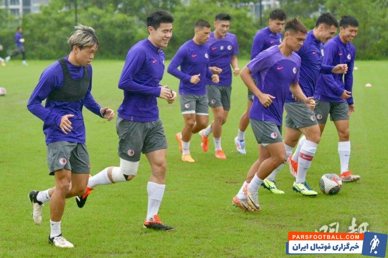 هنگ کنگ ؛ تمرین بازیکنان هنگ کنگ پیش از دیدار برابر تیم ملی ایران