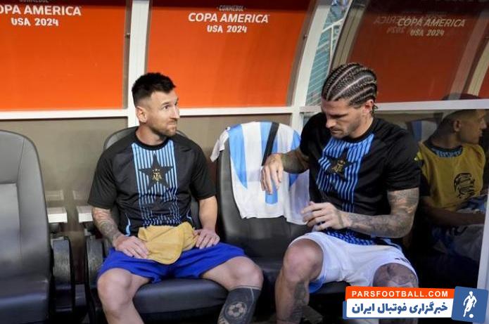 مسی ؛ تمرکز عکاسان به لیونل مسی بر روی نیمکت آرژانتین