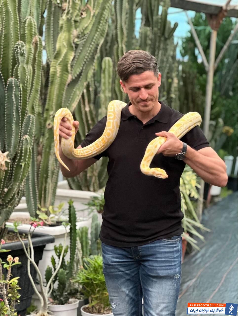 عکس | وریا غفوری و مار روی دوش پروراندن!