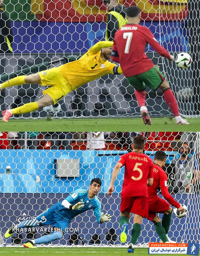 عکس| دژاوو برای رونالدو؛ تکرار پنالتی کریستیانو به بیرانوند در یورو ۲۰۲۴