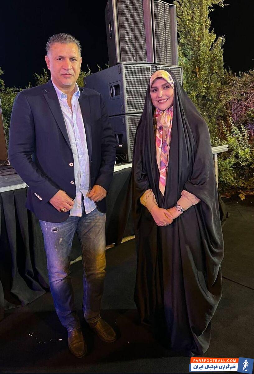 تصویری از علی دایی در کنار مژده لواسانی