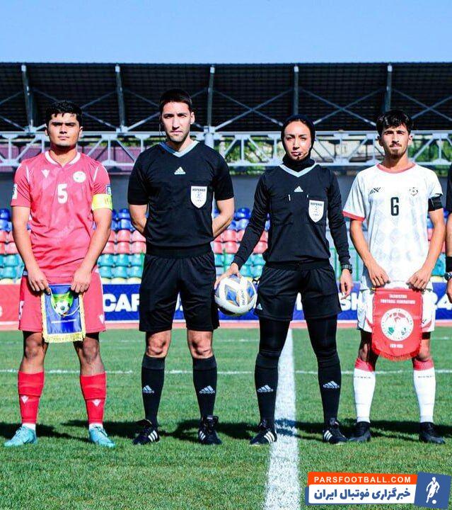 لحظه‌ تاریخی برای فوتبال ایران؛ قضاوت داور زن برای مردان +عکس