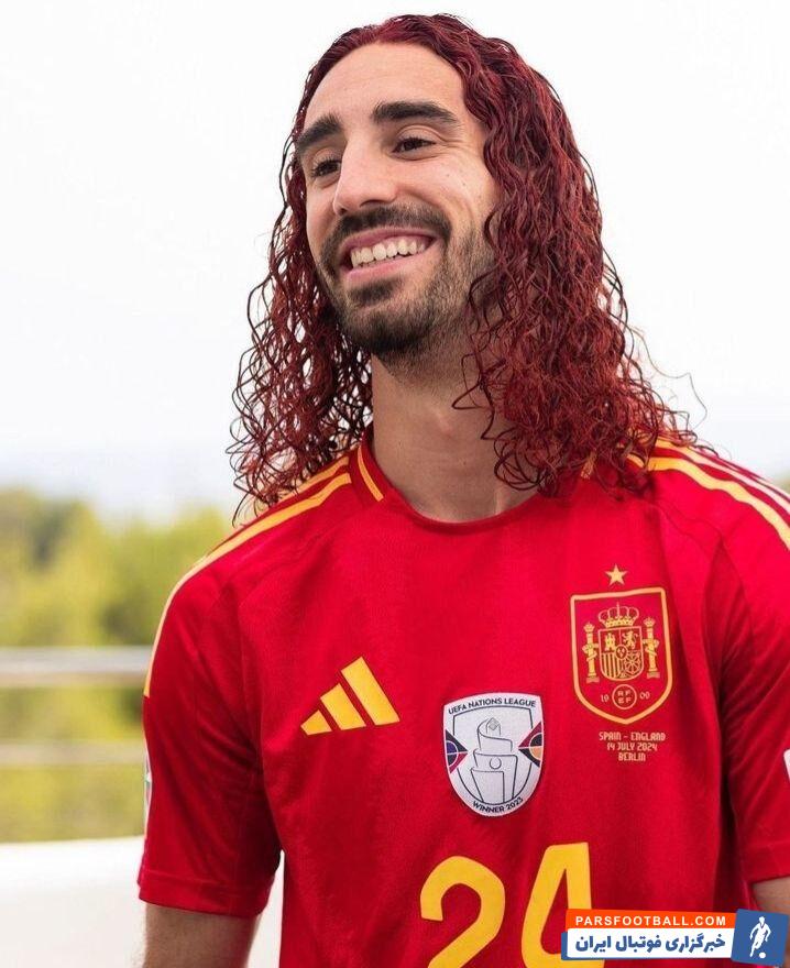 عکس| ستاره اسپانیا به قولش عمل کرد؛ رنگ موهای فرفری قرمز شد!