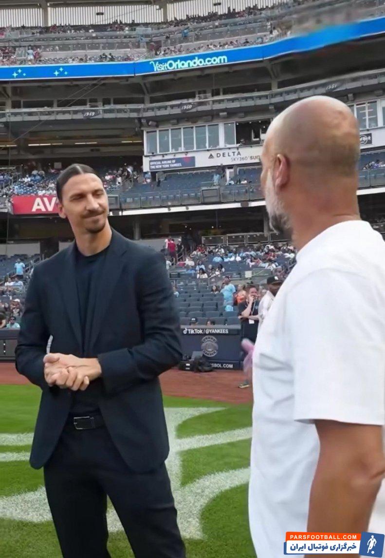 ابراهیموویچ ؛ ملاقات زلاتان ابراهیموویچ و پپ گواردیولا پس از 14 سال 