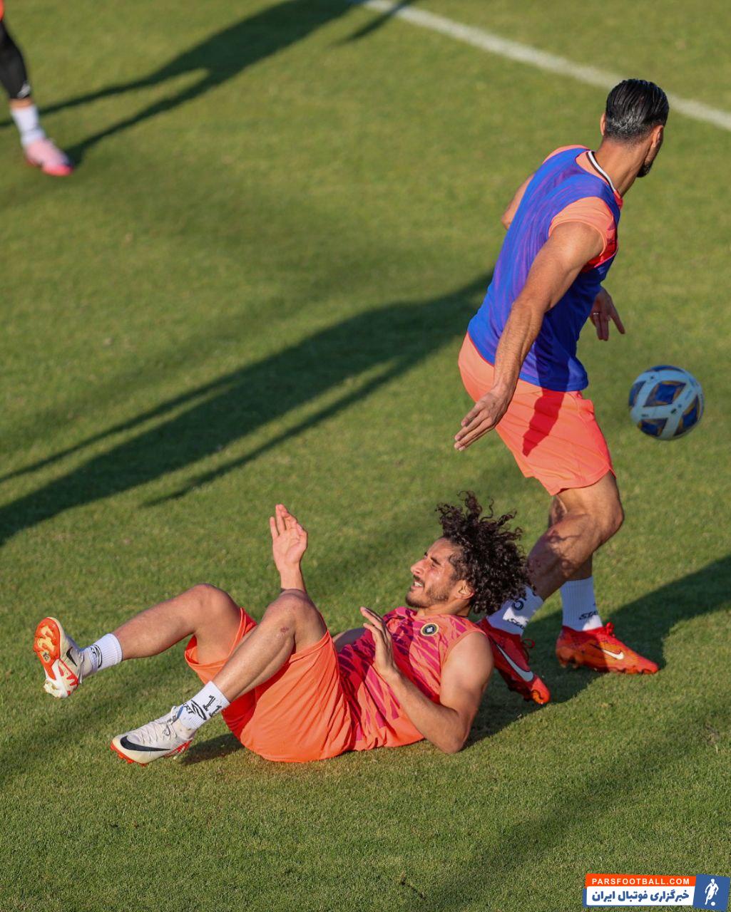 سپاهان رضا اسدی و جواد آقایی‌پور با انگیزه‌های زیادی در تمرین سپاهان؛ 