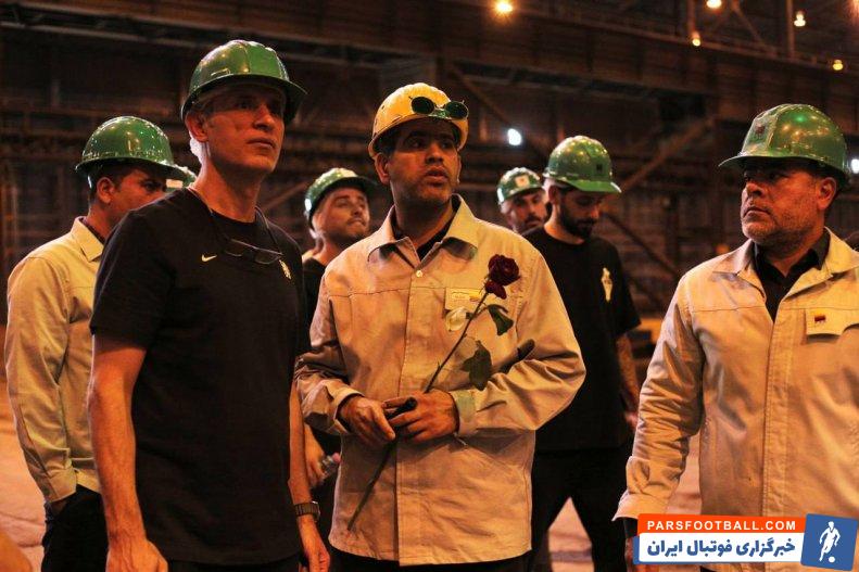 فولاد ؛ دیدار یحیی گل محمدی و شاگردان با کارگران شرکت فولاد