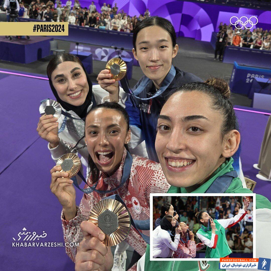 عکس| سلفی تاریخی کیمیا علیزاده و ناهید کیانی در اینستاگرام المپیک