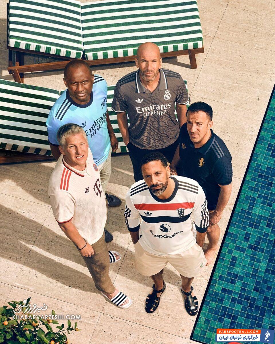 اسطوره‌ها در کنار یکدیگر/ حرکت جالب آدیداس برای معرفی کیت سوم باشگاه‌ها +تصاویر