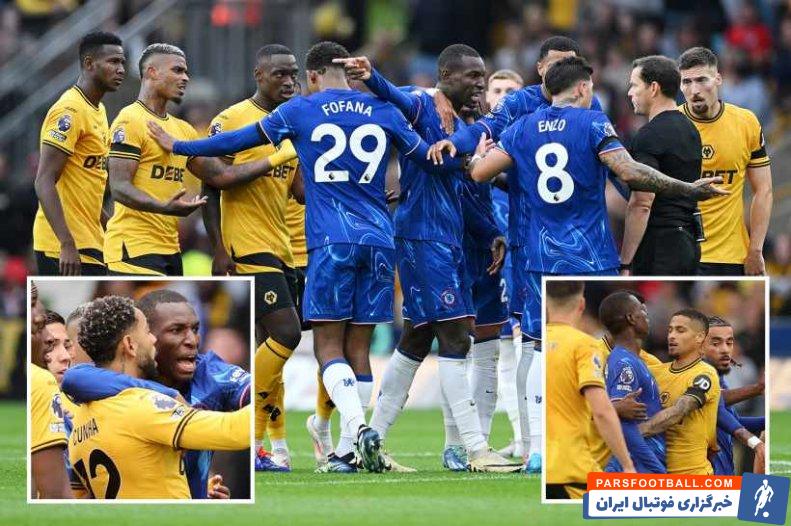 چلسی ؛ درگیری ماتئوس کُنیا، مهاجم برزیلی وولوز با نیکلاس جکسون