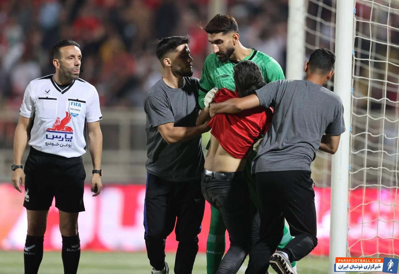 علیرضا بیرانوند برخورد جالبی با جیمی جامپ دیدار مقابل پرسپولیس داشت