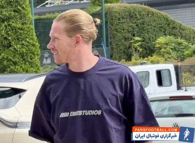 دی بروینه ؛ کوین دی بروینه با مدل موی مشابه هالند در تمرین منچسترسیتی 