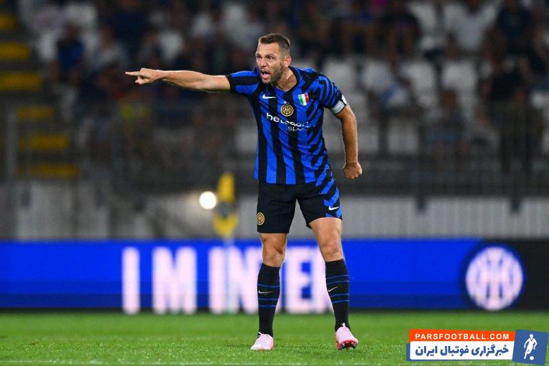 اینتر ؛ مصدومیت استفان دی فرای، مدافع اینتر، در بازی مقابل الاتحاد