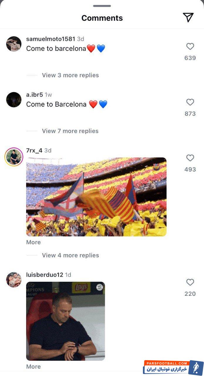 بارسلونا ؛ هجوم هوادران بارسلونا به صفحه کیه‌زا و درخواست برای حضور در بارسا