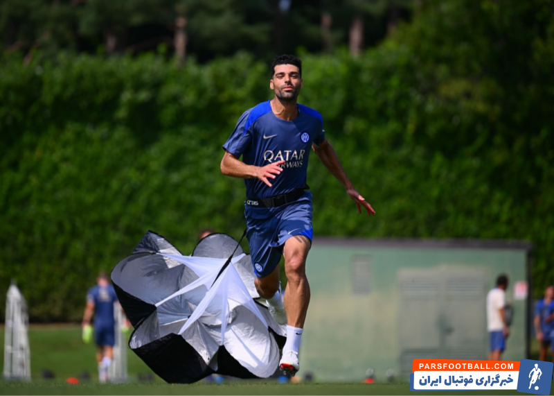 طارمی ؛ حضور مهدی طارمی در تمرین اینتر پس از پشت سر گذاشتن دوران مصدومیت