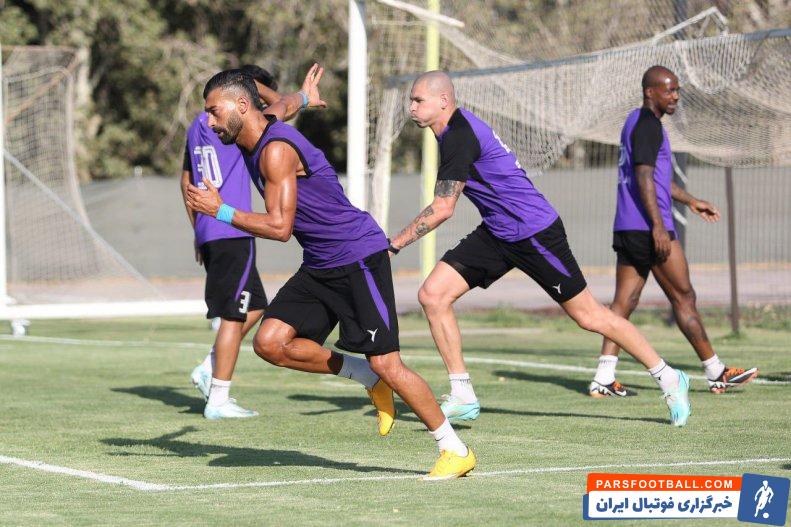 رامین رضاییان پرتلاش و با انگیزه در تمرین استقلال 