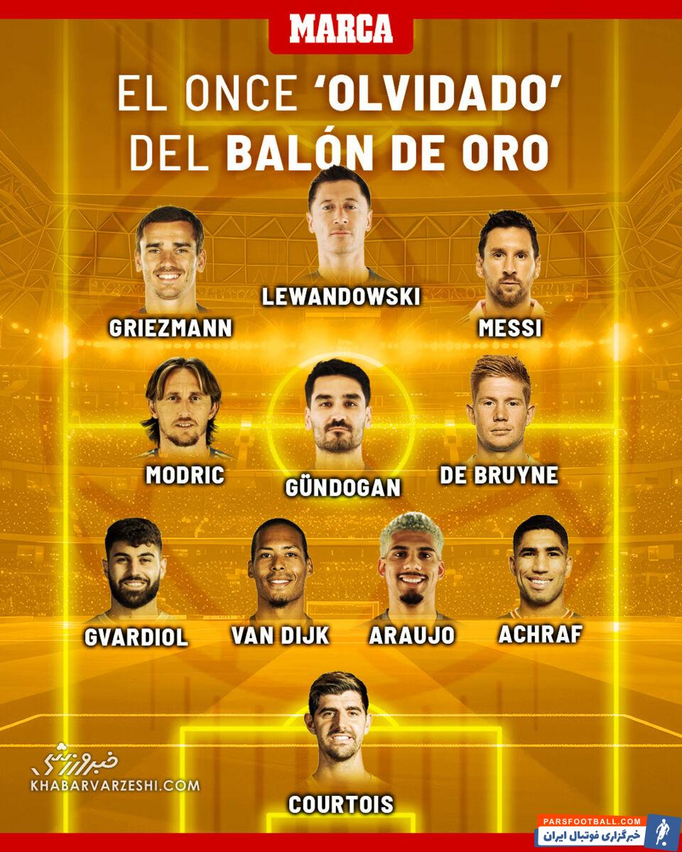 تیم منتخب دورماندگان از توپ‌طلا!